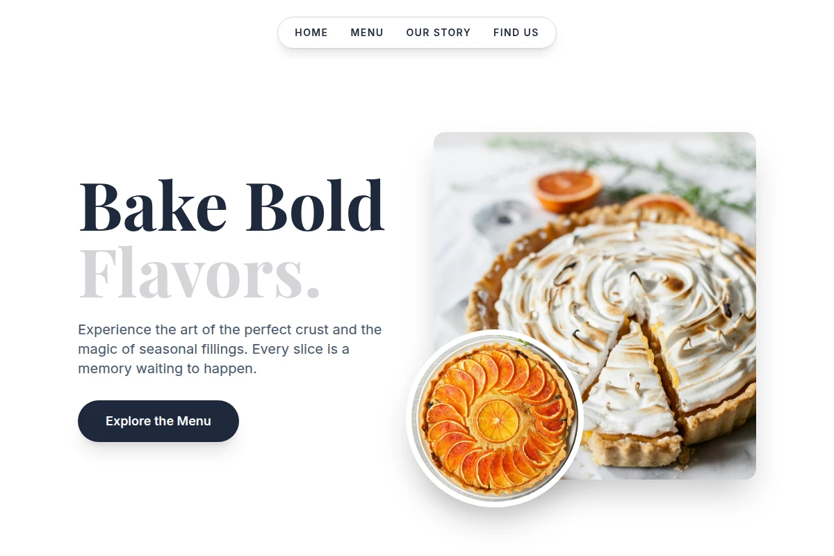 Menu Pie